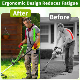 SENBOWE weed eater handle with reinforced shoulder harness for weight distribution