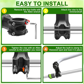 SENBOWE weed eater handle tool-free installation saves setup time.