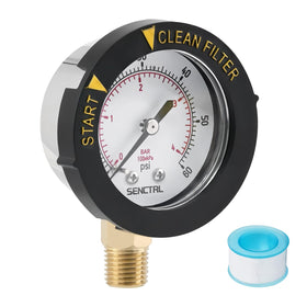 Senctrl dual-scale display shows psi and bar for versatile pressure checks.