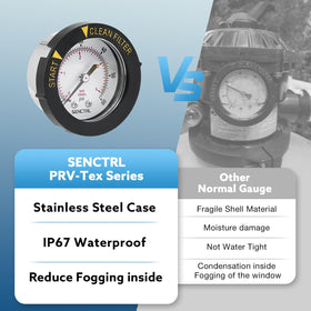 SenCtrl IP67 waterproof stainless steel case protects readings in moist environments.