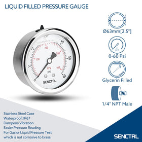SenCTRL stainless steel case provides corrosion resistance and clear visibility