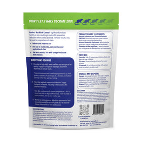 SenesTech Evolve packaging guide highlights 1.5 lb supply and tips.
