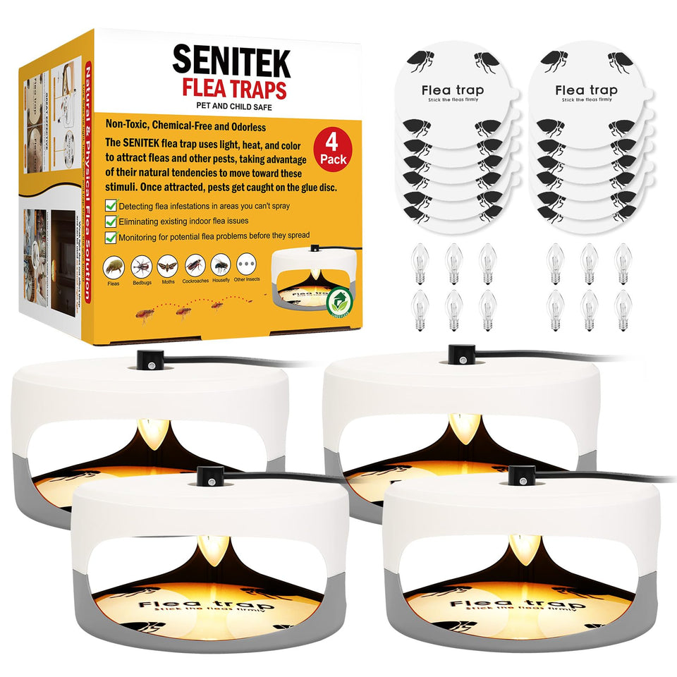 Senitek Earpads flea trap assembly ready for quick setup and monitoring.