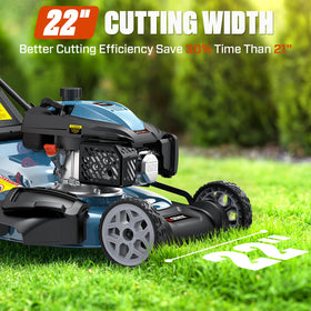 SENIX rear bagging mode captures clippings for easy cleanup