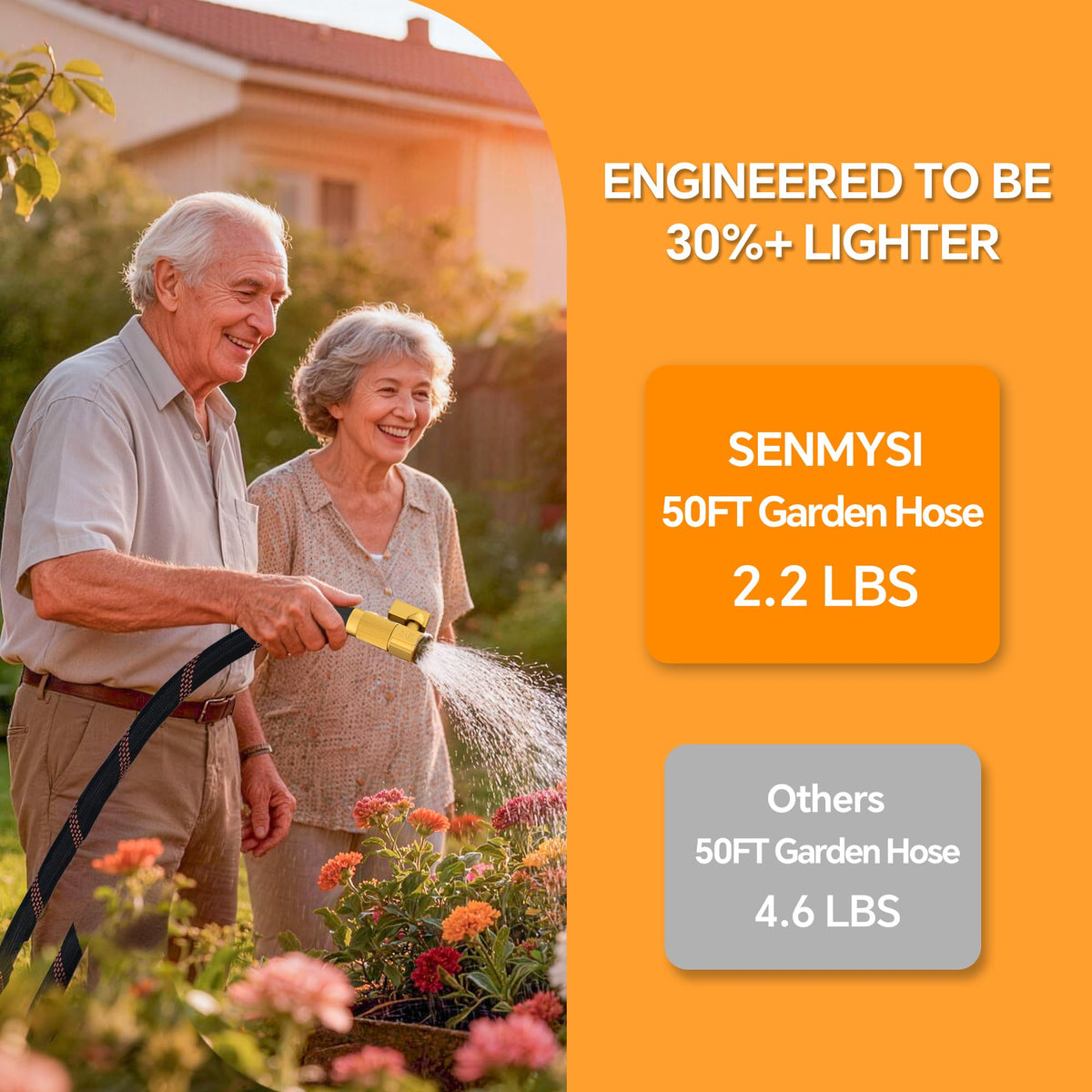 SENMYSI lightweight hose simplifies carrying around the yard