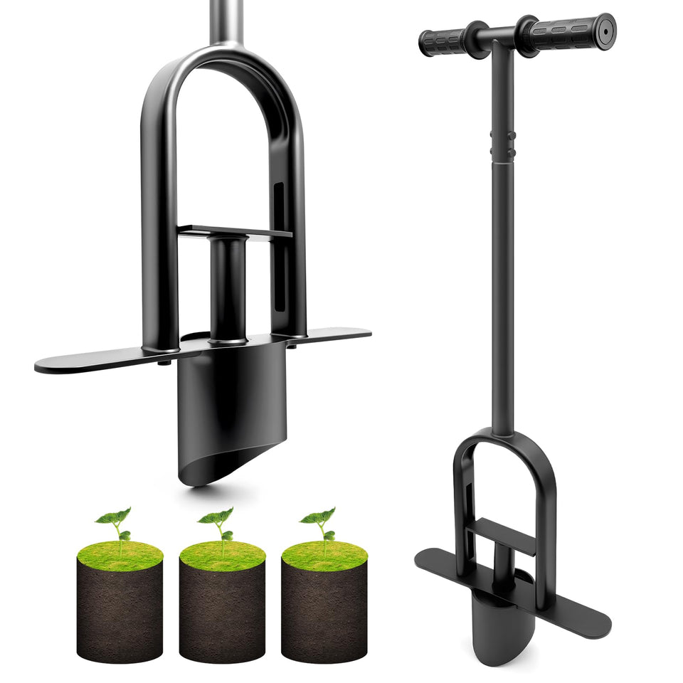 SenXiller heavy-duty bulb planter with foot pedal ejector enabling quick plug creation