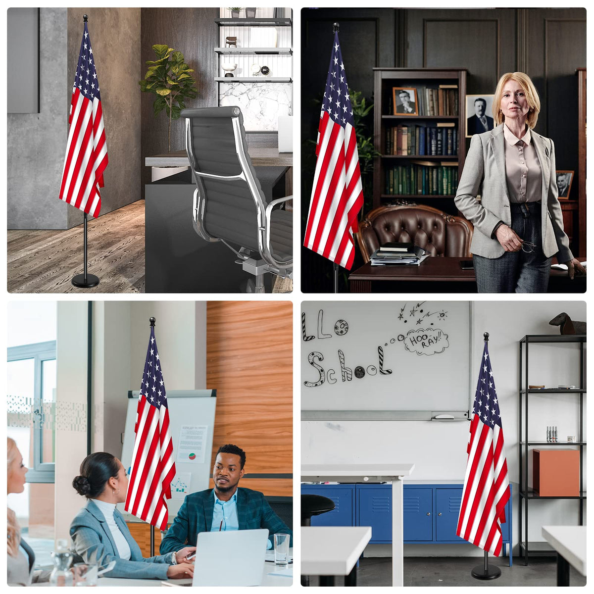 Senzhiyi flag pole features 360-degree rotation to reduce tangling.