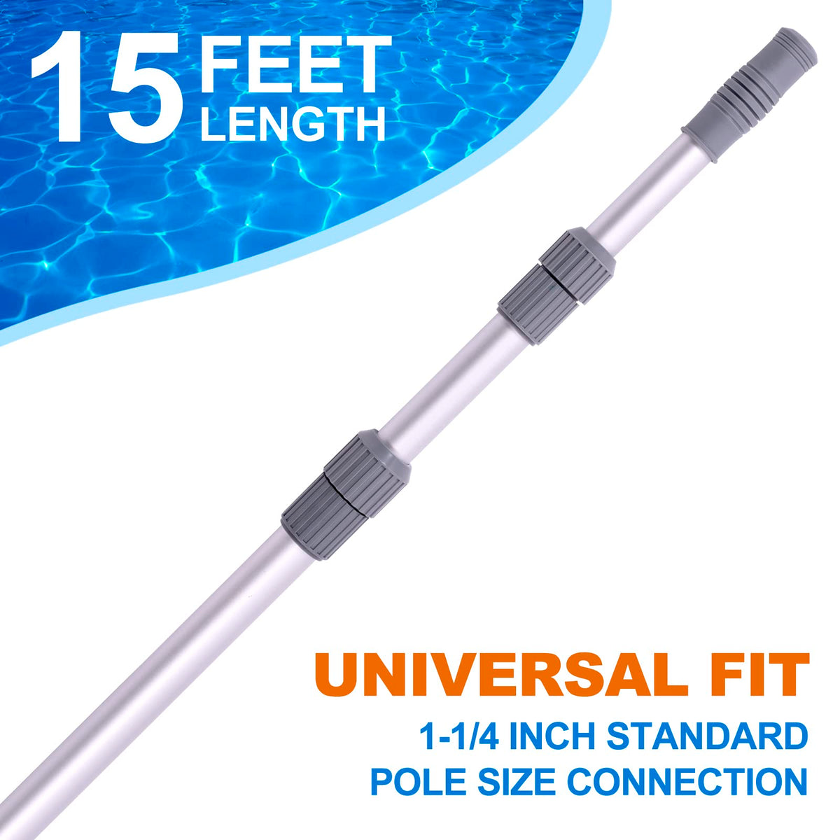 Sepetrel pole with 1-1/4 inch connection fits standard tools