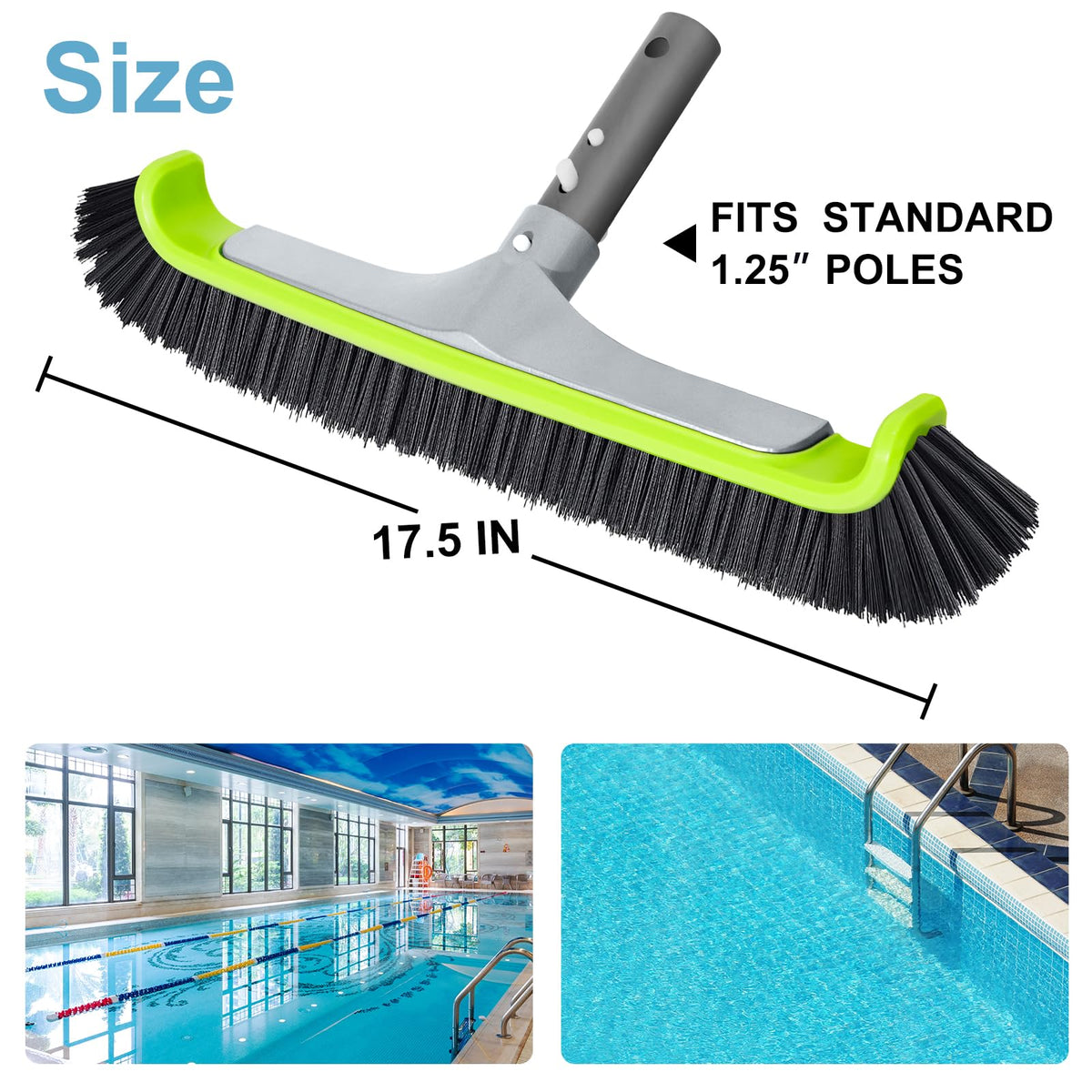 Sepetrel 45-degree reinforced aluminum handle keeps brushing in ideal position.