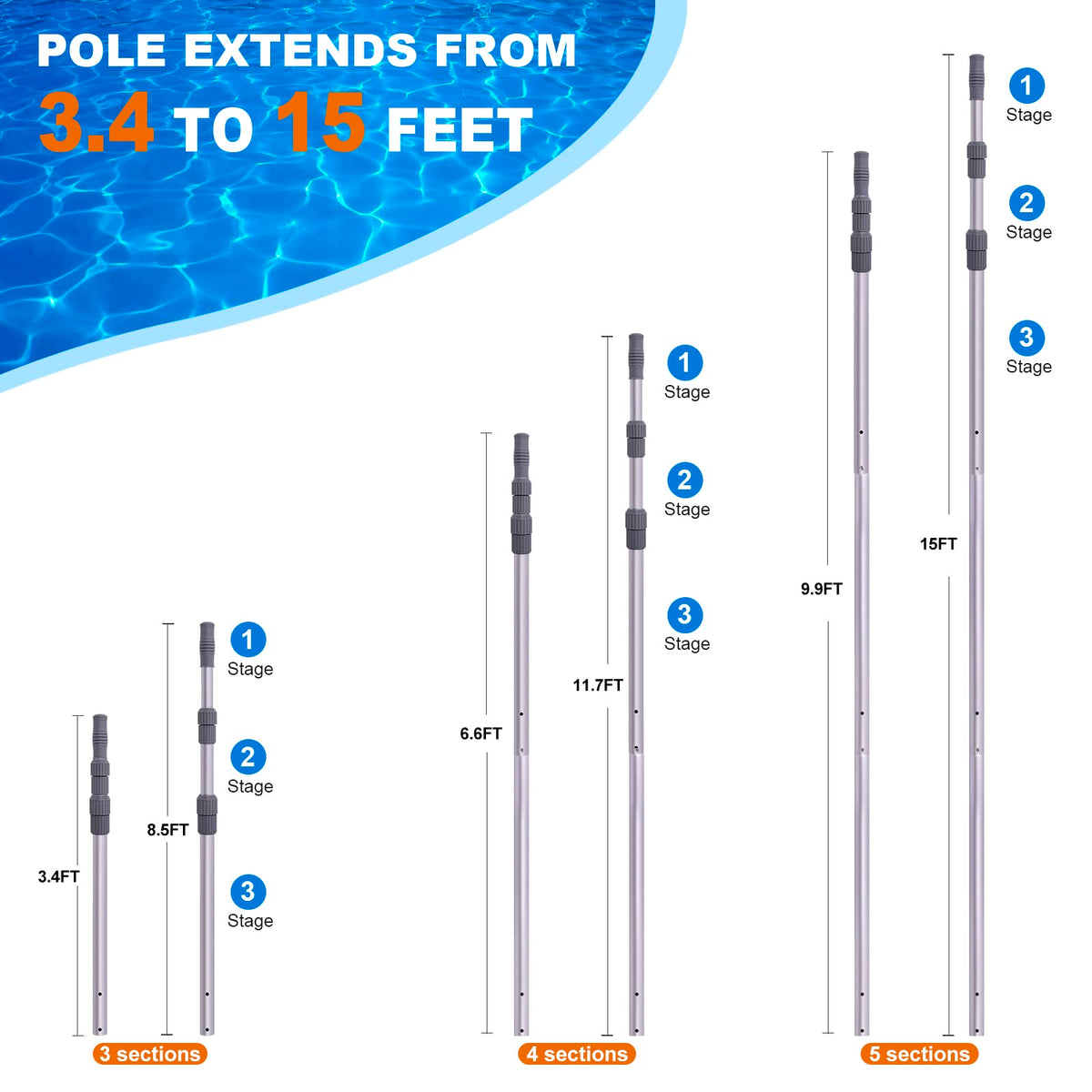 Durable Sepetrel aluminum pole with robust design