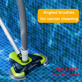 Sepetrel bottom brush enhances dirt pickup for faster, more efficient cleaning.