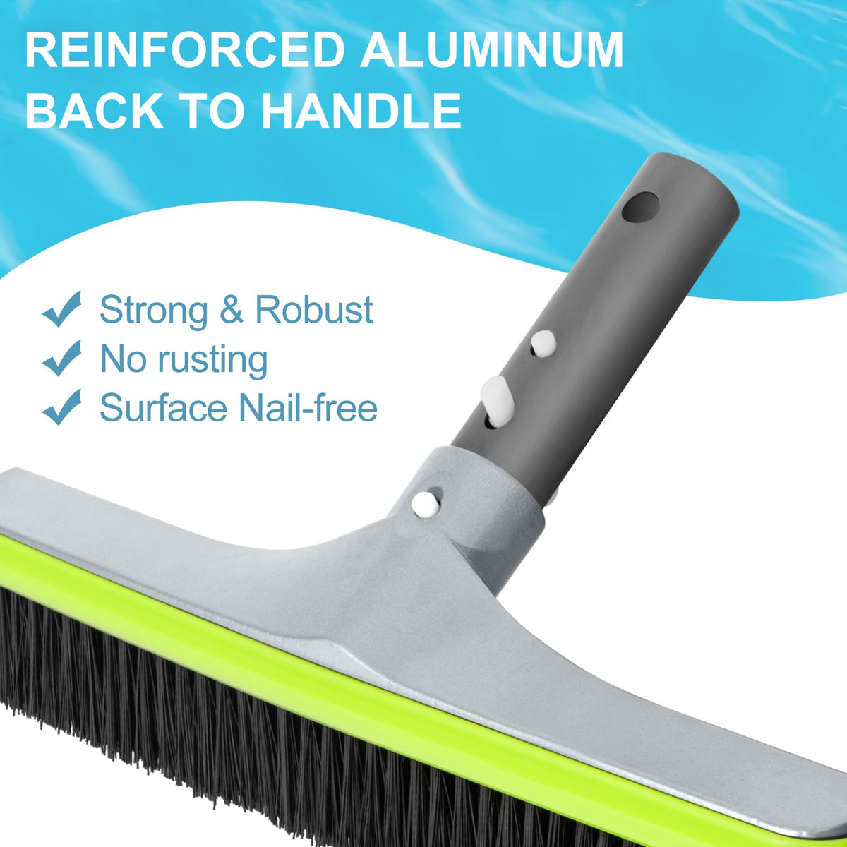 Sepetrel bright color improves visibility while cleaning a dirty, algae-heavy pool.