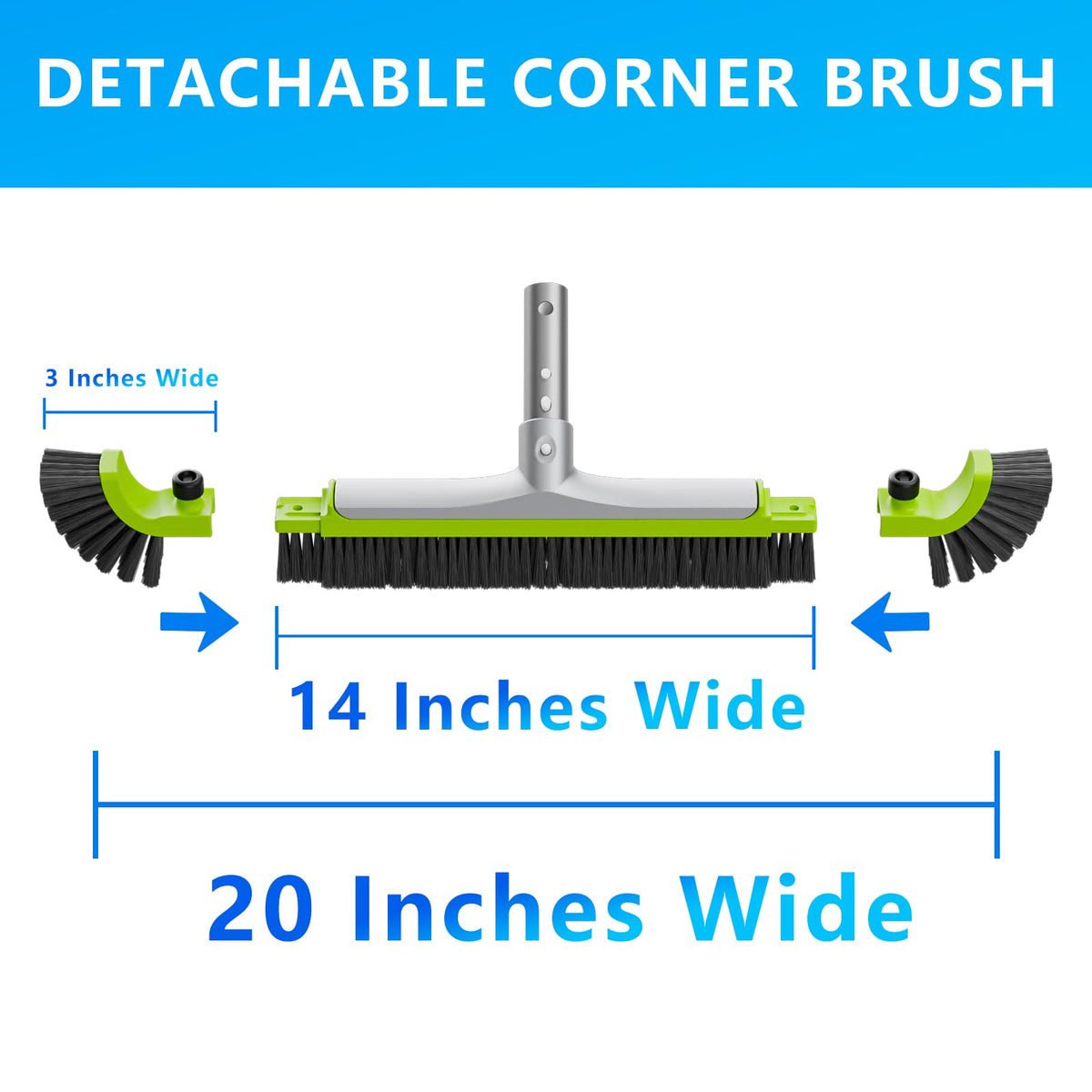 Sepetrel brush fits most standard 1-1/4 inch pool poles for easy setup.