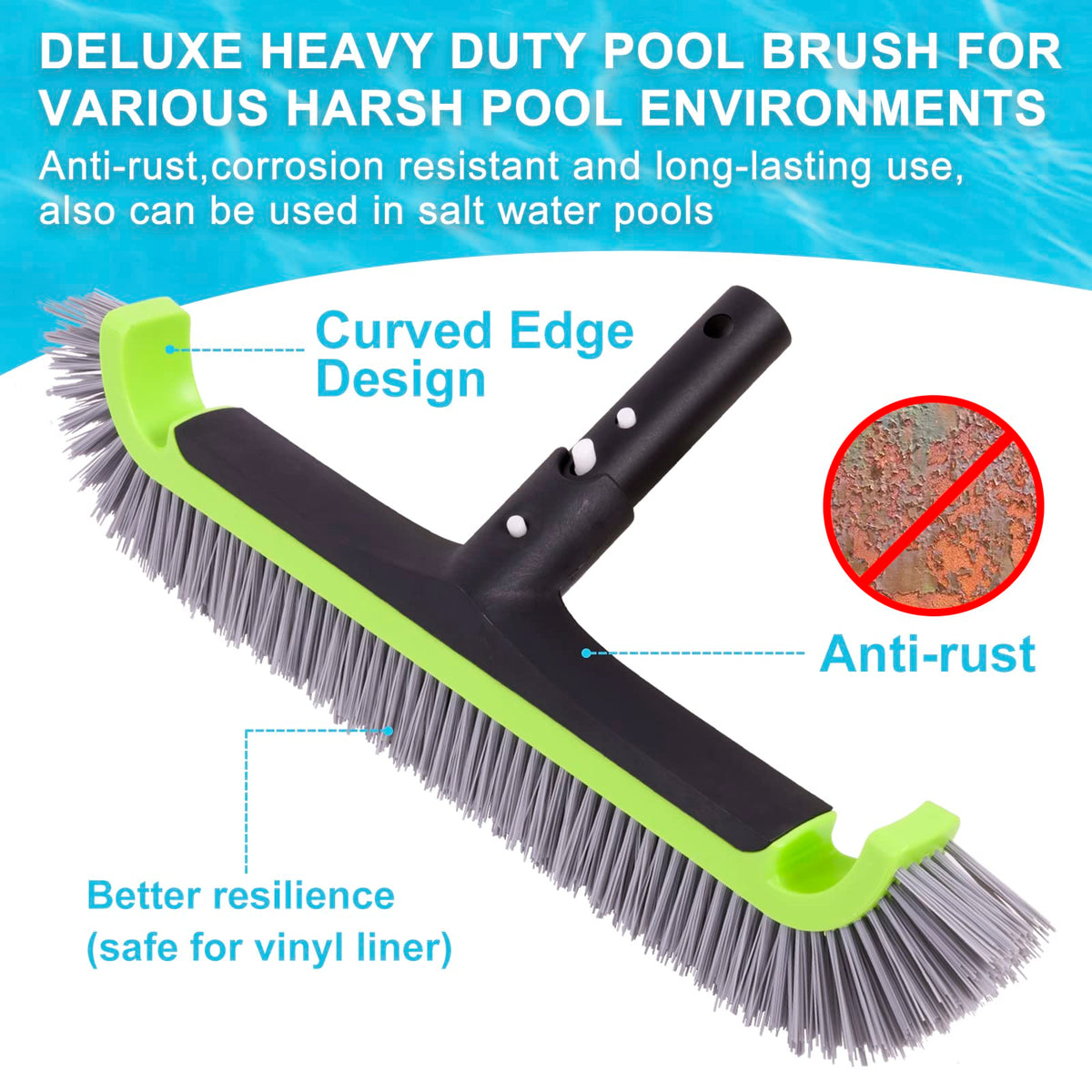 Sepetrel Deluxe anti-rust bristles resist corrosion for longer cleaning life.