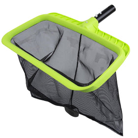 Sepetrel leaf skimmer net with reinforced frame for durable pool cleaning.