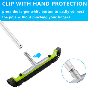 Sepetrel brush includes hand-protection clip to prevent finger pinching.