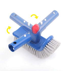 Sepetrel pool brush head cleans steps and ledges for easier pool access.