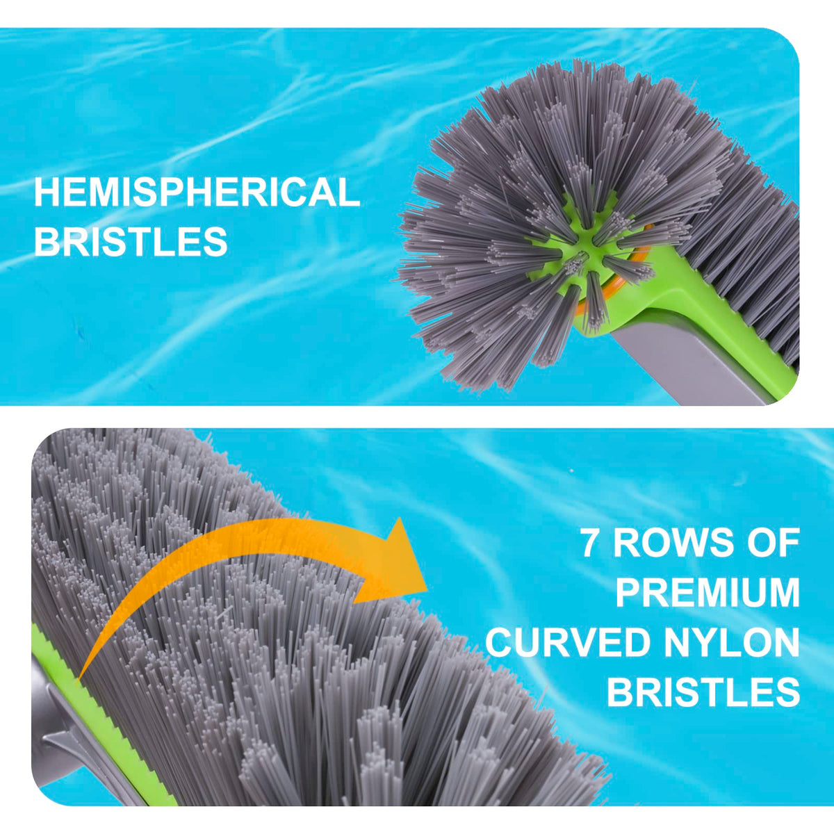 Sepetrel brush head 17.5 inch wide covers more area and saves time.