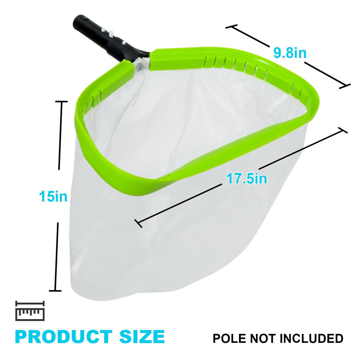 Sepetrel aluminum-frame skimmer is built to last across seasons of pool maintenance.