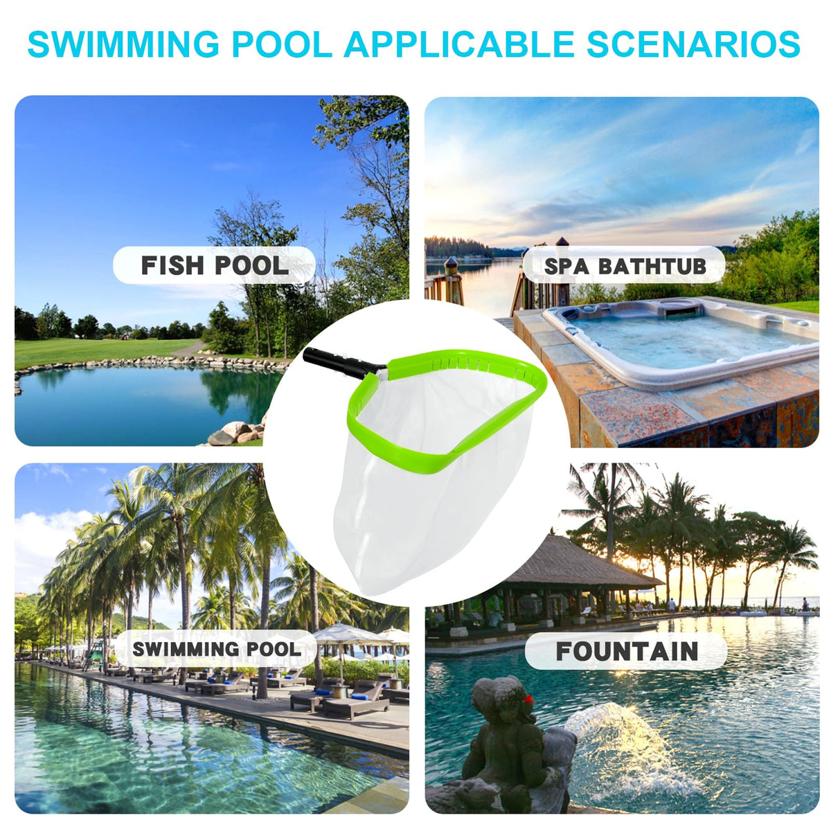 Sepetrel pool net keeps pool maintenance quick and hassle-free.