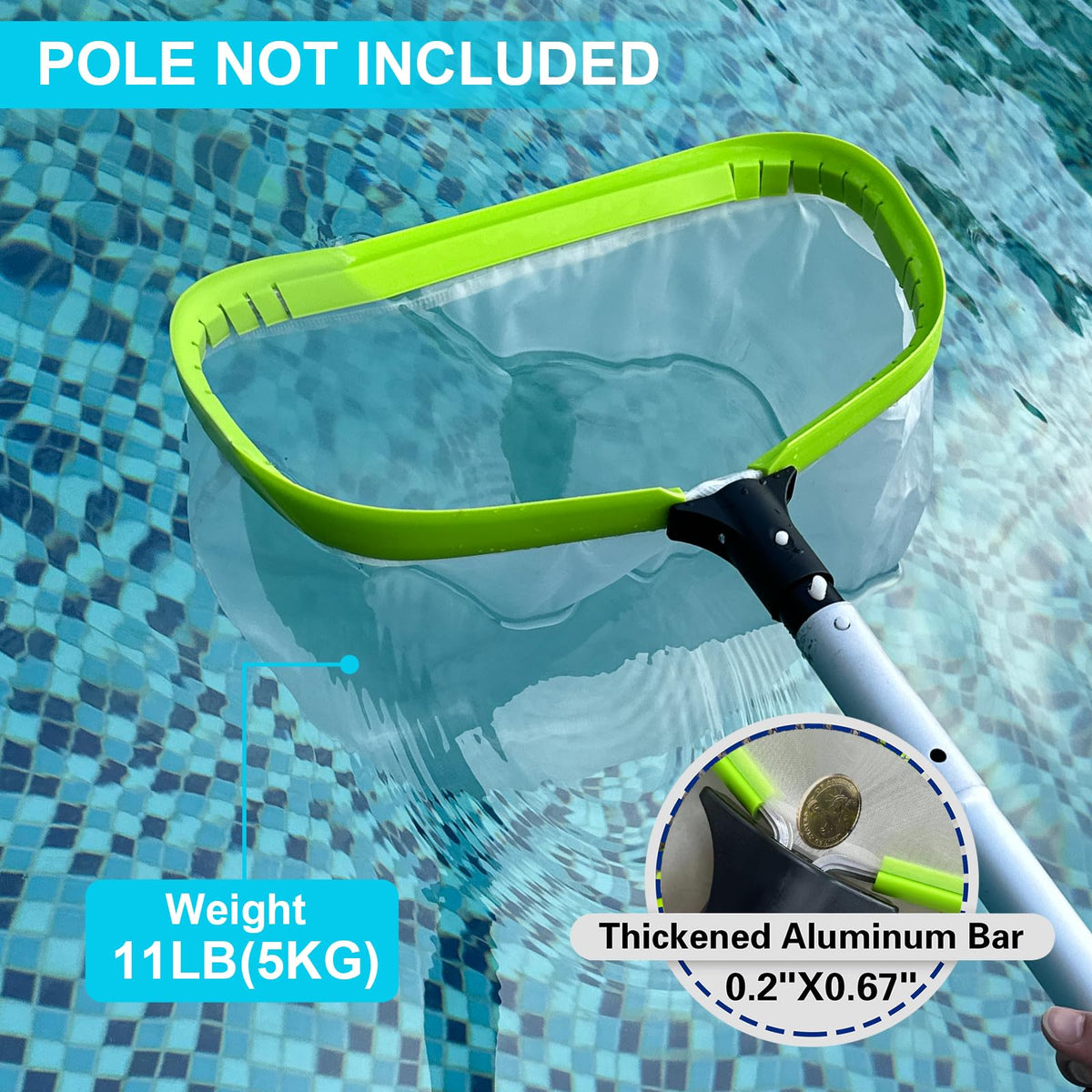 Sepetrel handle fits standard poles for convenient cleaning.