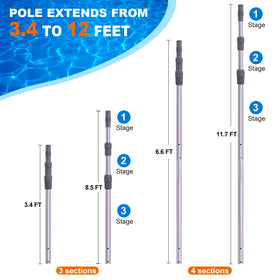 Sepetrel pool pole 1-1/4 inch connection fits most standard tools.
