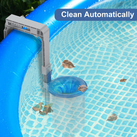 Sepetrel surface skimmer connected to filter pump for automatic cleaning