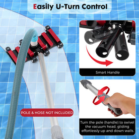 Sepetrel universal-fit hoses and poles lock securely for stable cleaning.