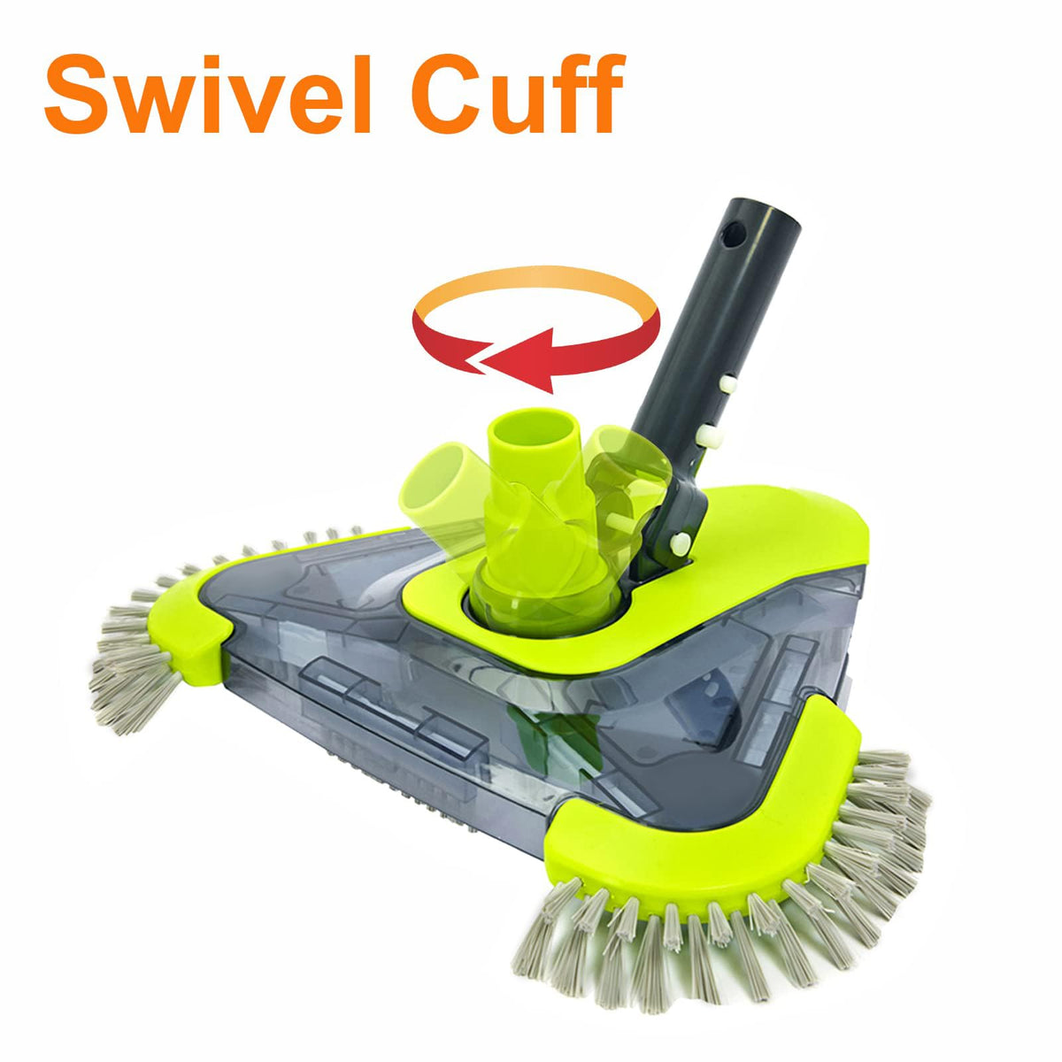 Sepetrel universal rotatable hose adapter enables kink-free, smooth vacuuming.
