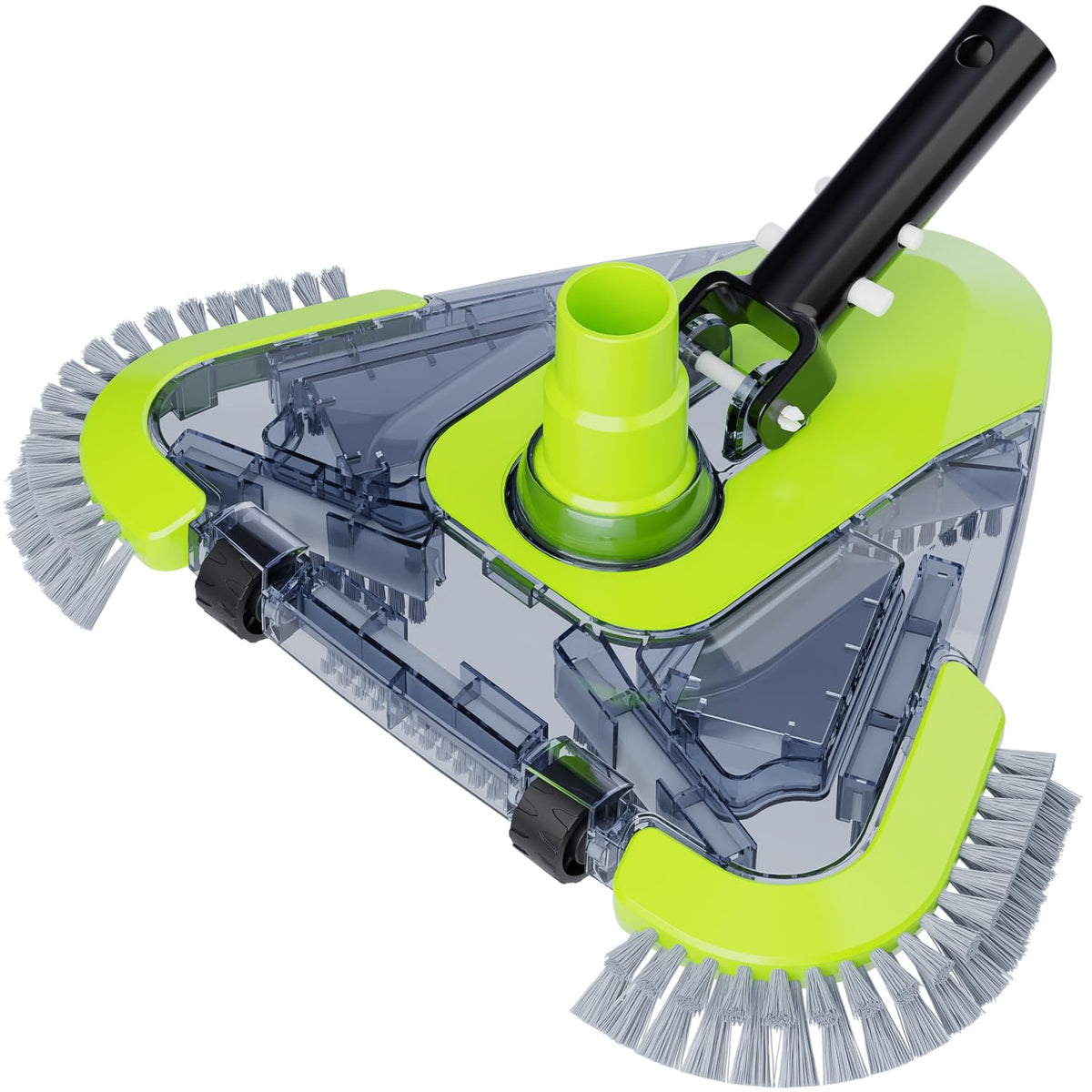 Sepetrel upgrade pool vacuum head with wheels improves maneuverability and debris removal.