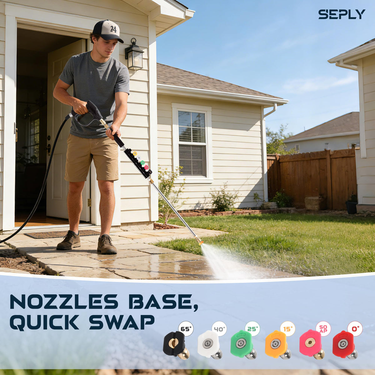 SEPLY extension wand 120-degree curved rod reaches awkward angles with ease.