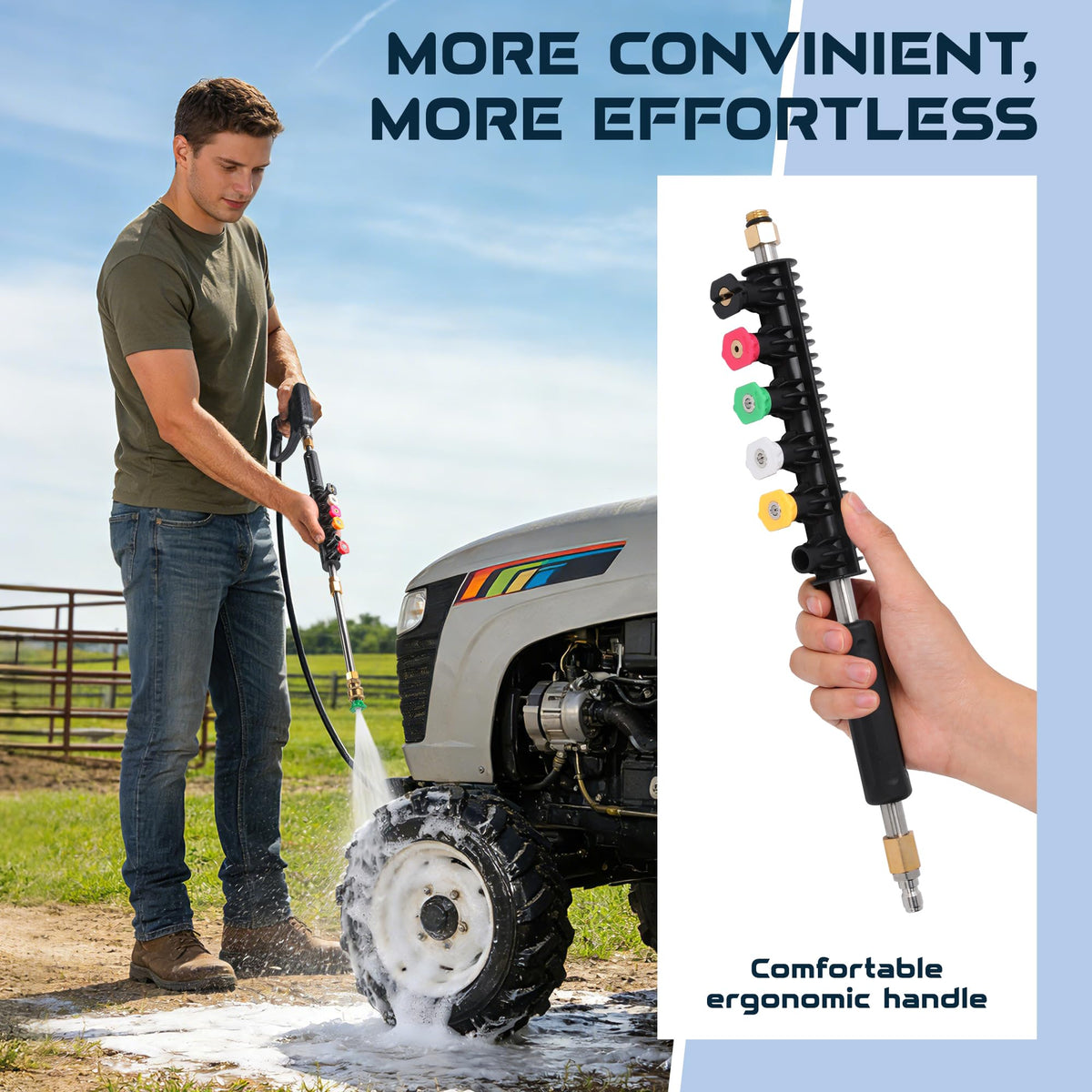 SEPLY extension wand 90-degree curved rod for undercarriage and floor-edge cleaning.