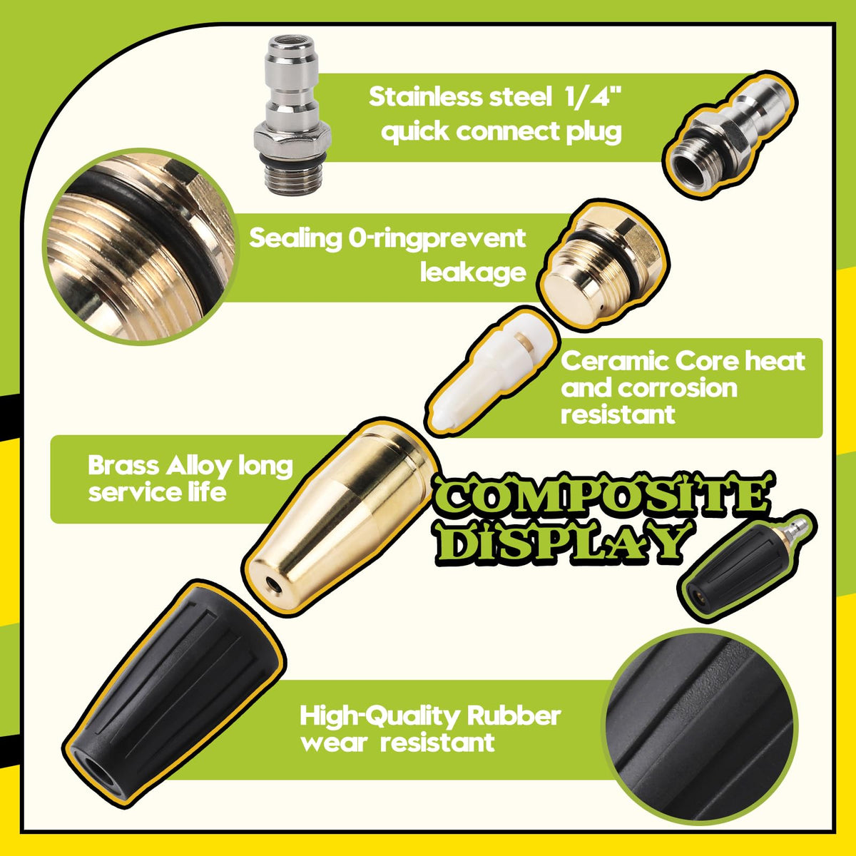SEPLY 15-degree nozzle enables precise spot-cleaning and edge work
