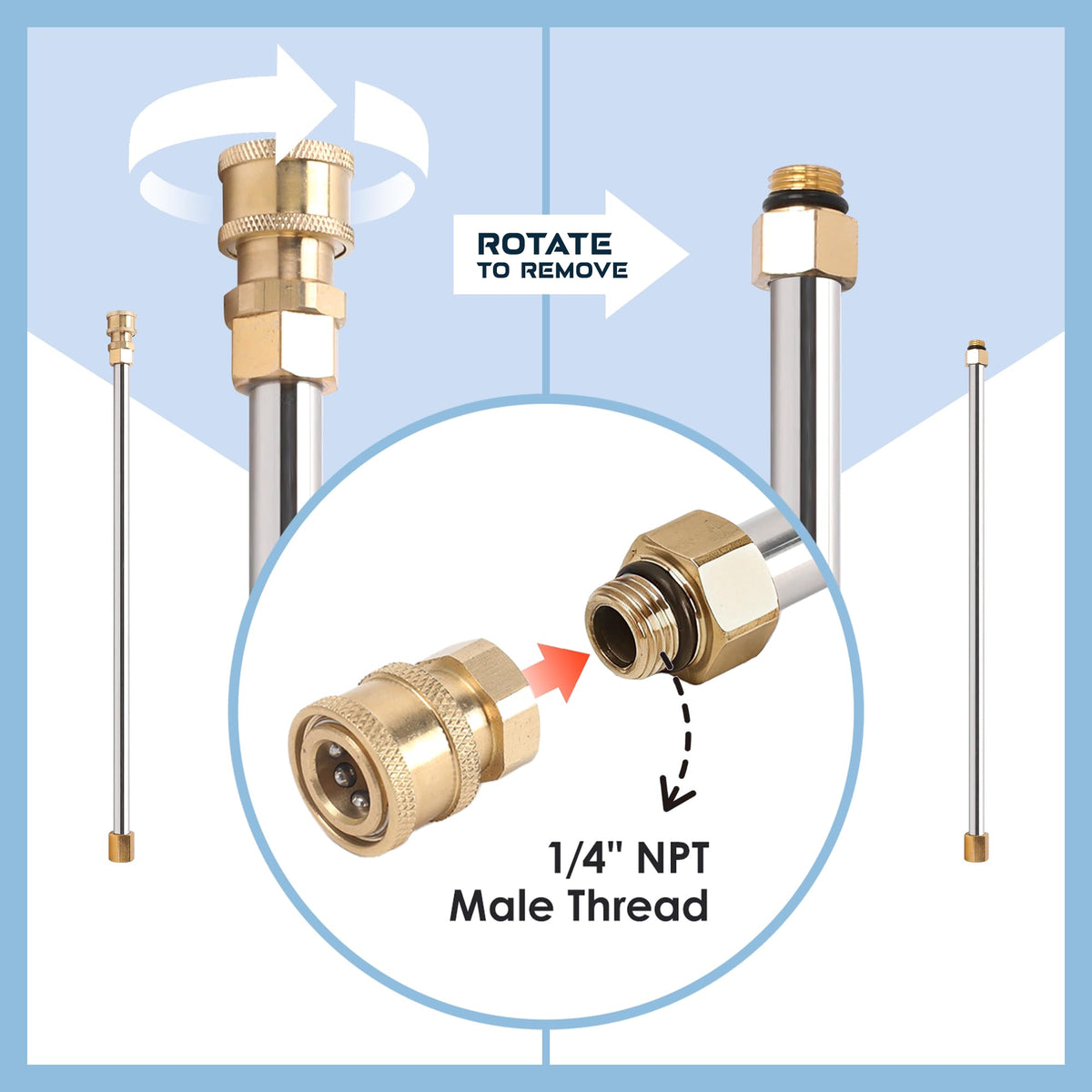 SEPLY nozzle tips 15-degree offer precise rinsing for mid-range tasks.