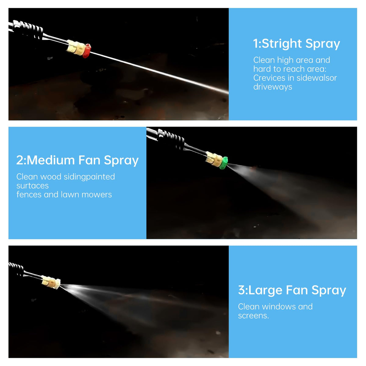 SEPLY 15-degree nozzle for versatile outdoor scrubbing and edging.