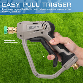 SEPLY five nozzle tips show versatile options including jets and soap mode.