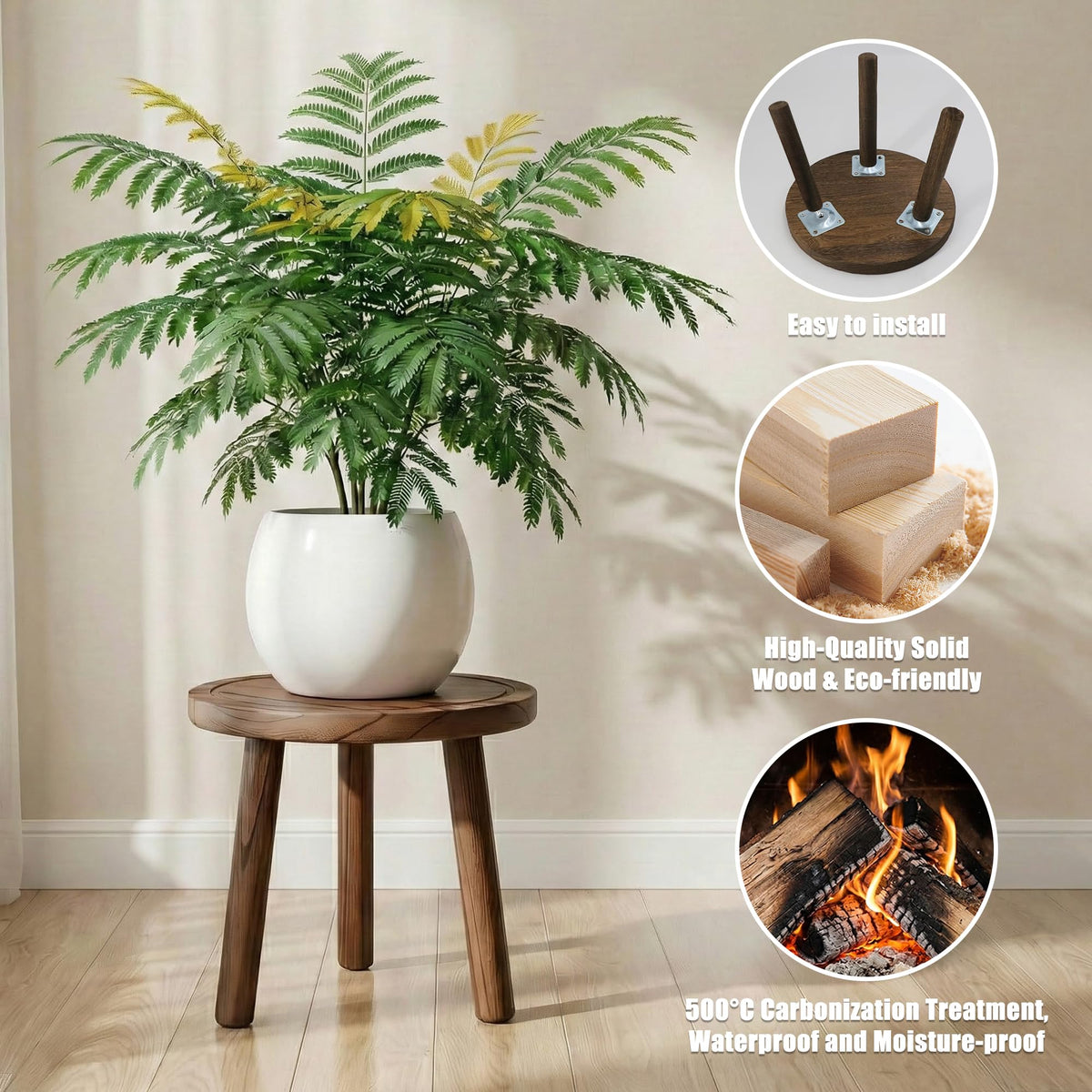 SEQUEDA indoor plant display with compact footprint fits corners