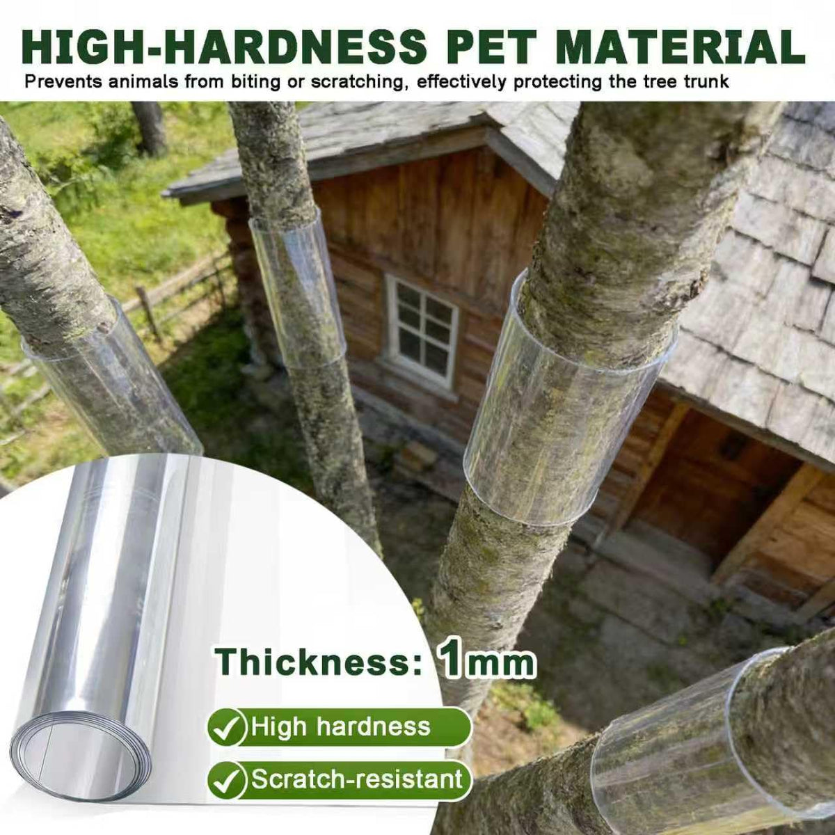 Physical barrier prevents iguanas from reaching roofs or attics