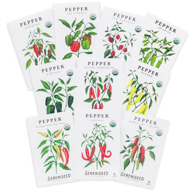 Sereniseed 10-pack pepper seed varieties assortment ready for home gardening
