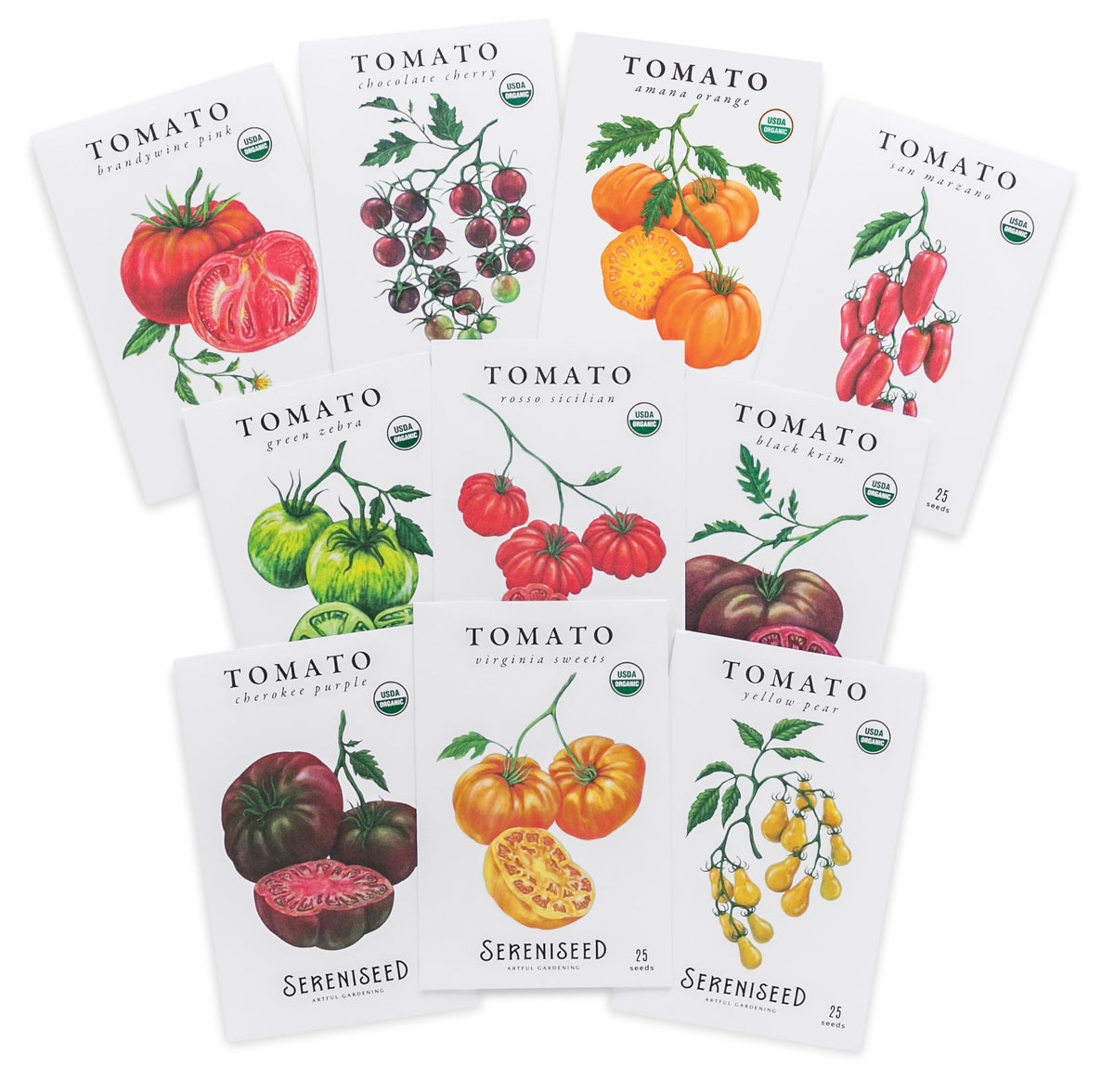 Sereniseed Cherokee Purple tomato seeds for heirloom harvest and rich color