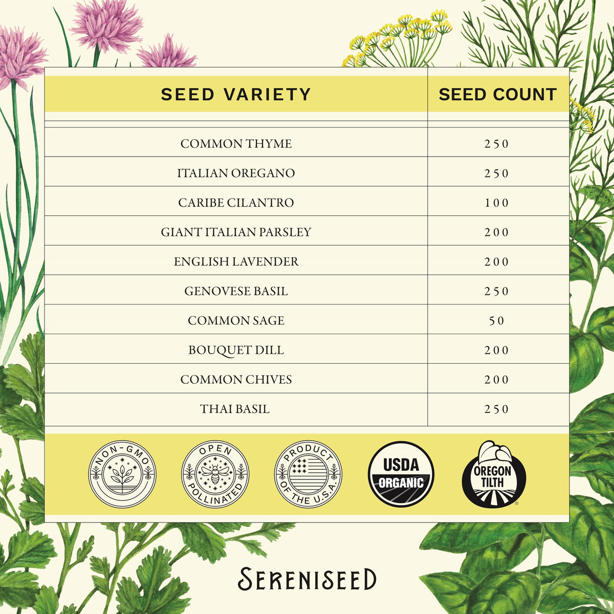 Sereniseed parsley seeds Giant Italian pack for bright, flat-leaf herbs