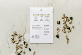 Sereniseed germination testing label shows quality assurances for growers.
