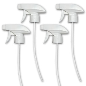 Serious Soil 4-pack white trigger sprayers for convenient bottle replacements in kitchen and garden.