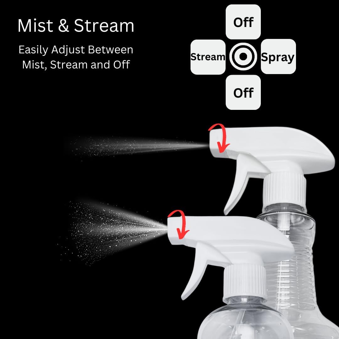 Serious Soil dual-misting and stream spray heads for versatile cleaning tasks.