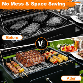 Seropy rib rack dishwasher-safe after detaching bars for cleaning.