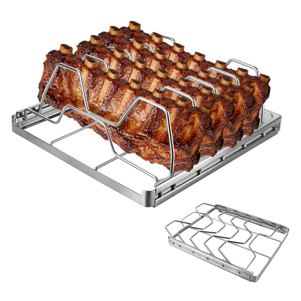 Seropy rib rack folded profile enables compact transport.