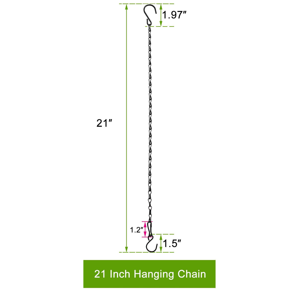 Sersberg 11-inch chain for bird feeders, sturdy mount for outdoor feeding