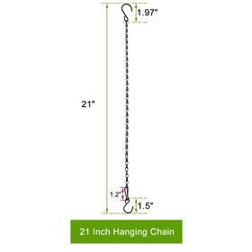 Sersberg 11-inch chain for bird feeders, sturdy mount for outdoor feeding