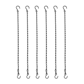 Sersberg 11-inch black hanging chain extender for plant pots, secure and tidy