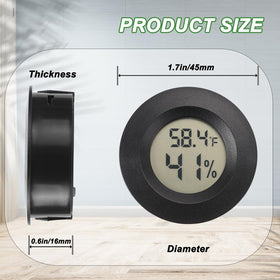 Serundo Auto mini hygrometer back view highlighting portable form factor